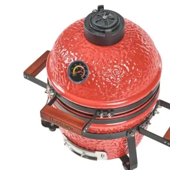 KAMADO - Mini houtskoolgrill - Rood - Keramiek