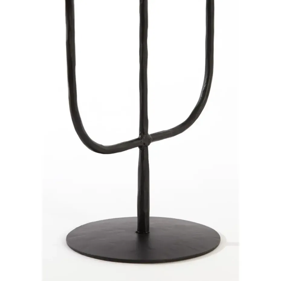 Kandelaar Nicole - Zwart - 22.5x15x45.5cm