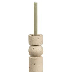 Kandelaar Raven - beige - 20xØ8 cm