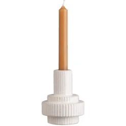 Kandelaar Ribe - zand - keramiek - 12,5xØ9,5 cm