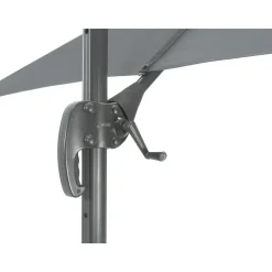 Kantelbare Zweefparasol 250x250 cm, Vierkant Zeil - Donker Grijs