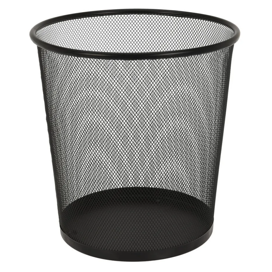 Kantoor prullenbak-papierbak - 19 liter - metaal - zwart