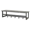 Kapstok - Zwart Metaal - 80x30x24cm - 6-Haken - Roede