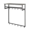 Kapstok - Zwart Metaal - 80x30x24cm - 12-Haken - Roede