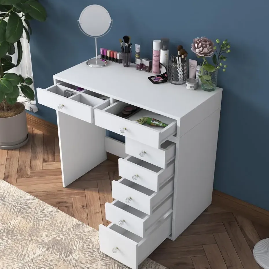 Kaptafel Wit Hout - 90x44,5x81,6cm - Beyas