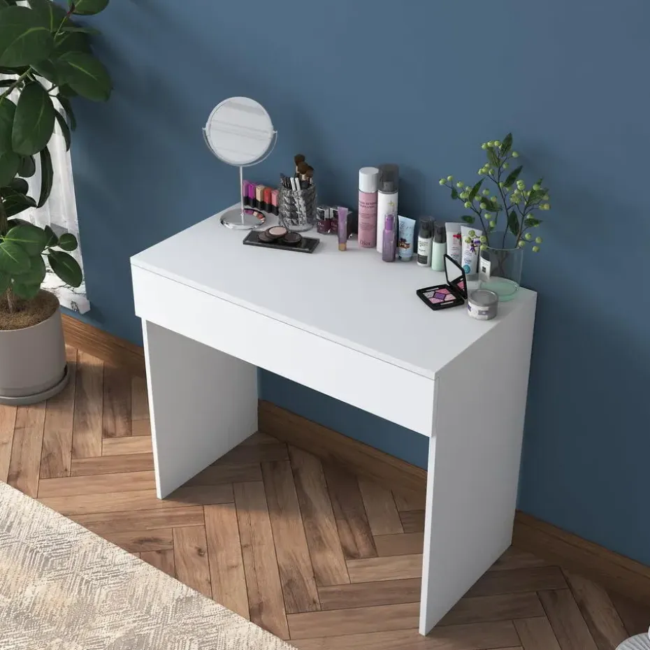 Kaptafel Wit Hout - 90x45x76,8cm - Bengisu