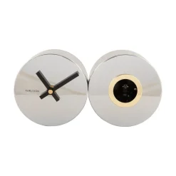 Karlsson - Wandklok Duo Cuckoo Plated - Chrome plated
