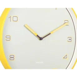 Karlsson - Wandklok Lined Numbers - Heldergeel- Ø40cm