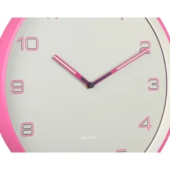 Karlsson - Wandklok Lined Numbers - Helderroze- Ø40cm