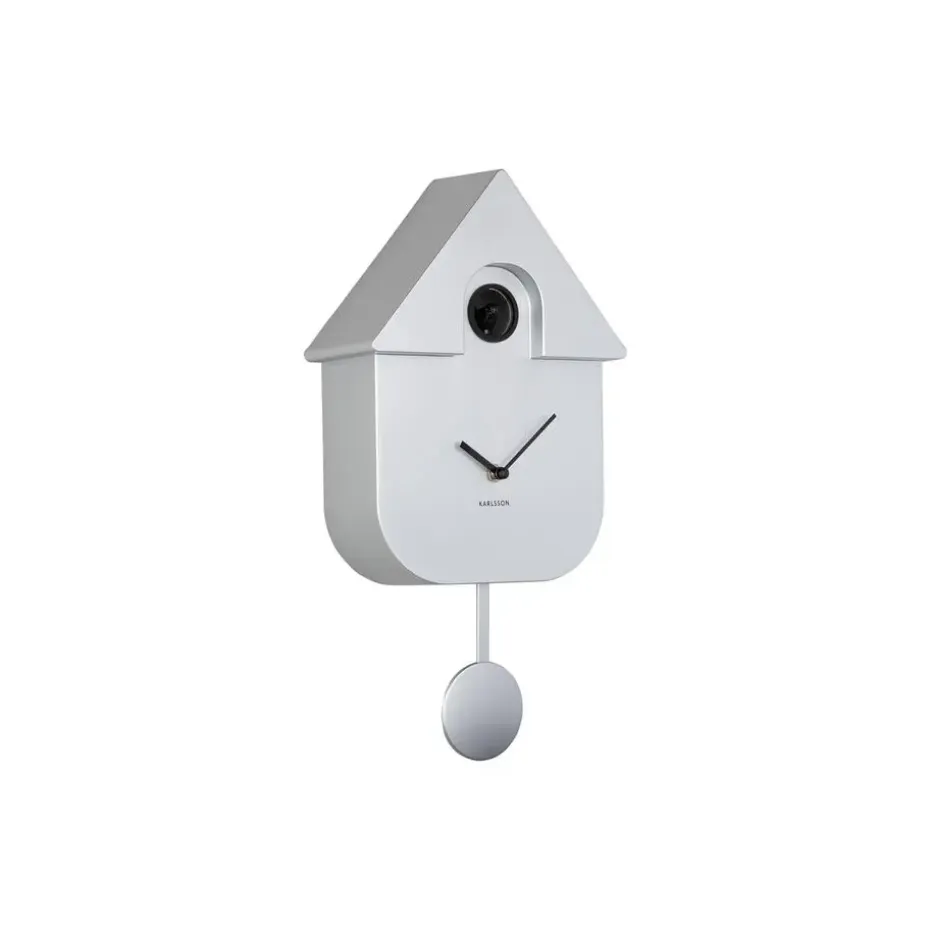 Karlsson - Wandklok Modern Cuckoo Metallic - Metallic silver
