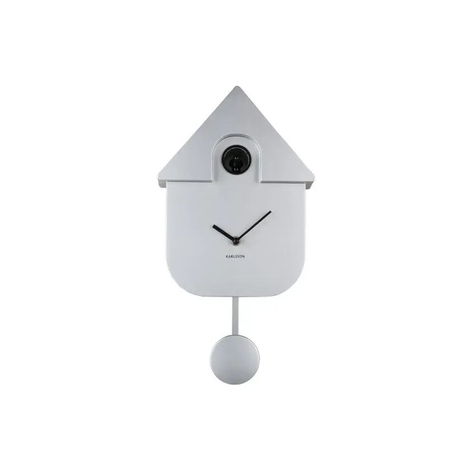 Karlsson - Wandklok Modern Cuckoo Metallic - Metallic silver