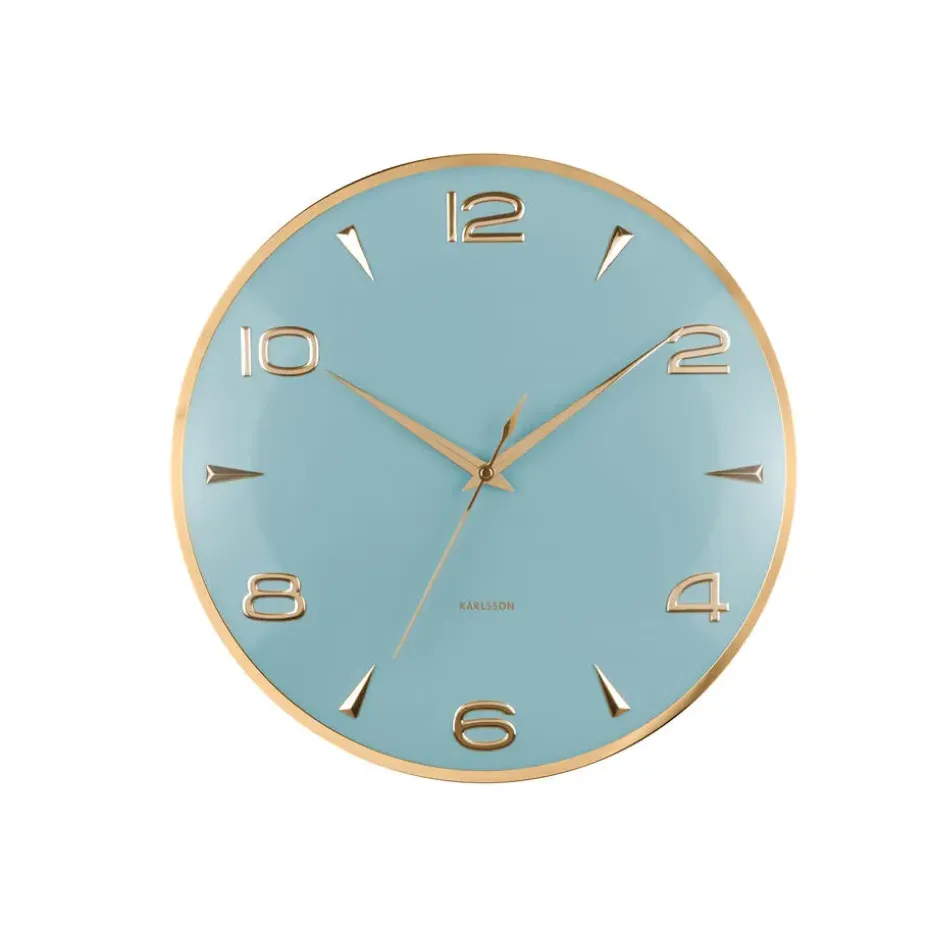 Karlsson - Wandklok Sienna Glow - Mistige blauw- Ø40,6cm
