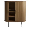 Kast Donker Eikenhout - Incl Glazenrek - 118cm - Nola