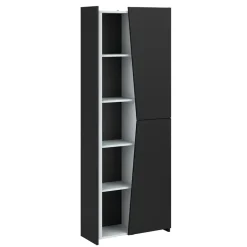 Kast Levi - zwart - 181x67x28 cm