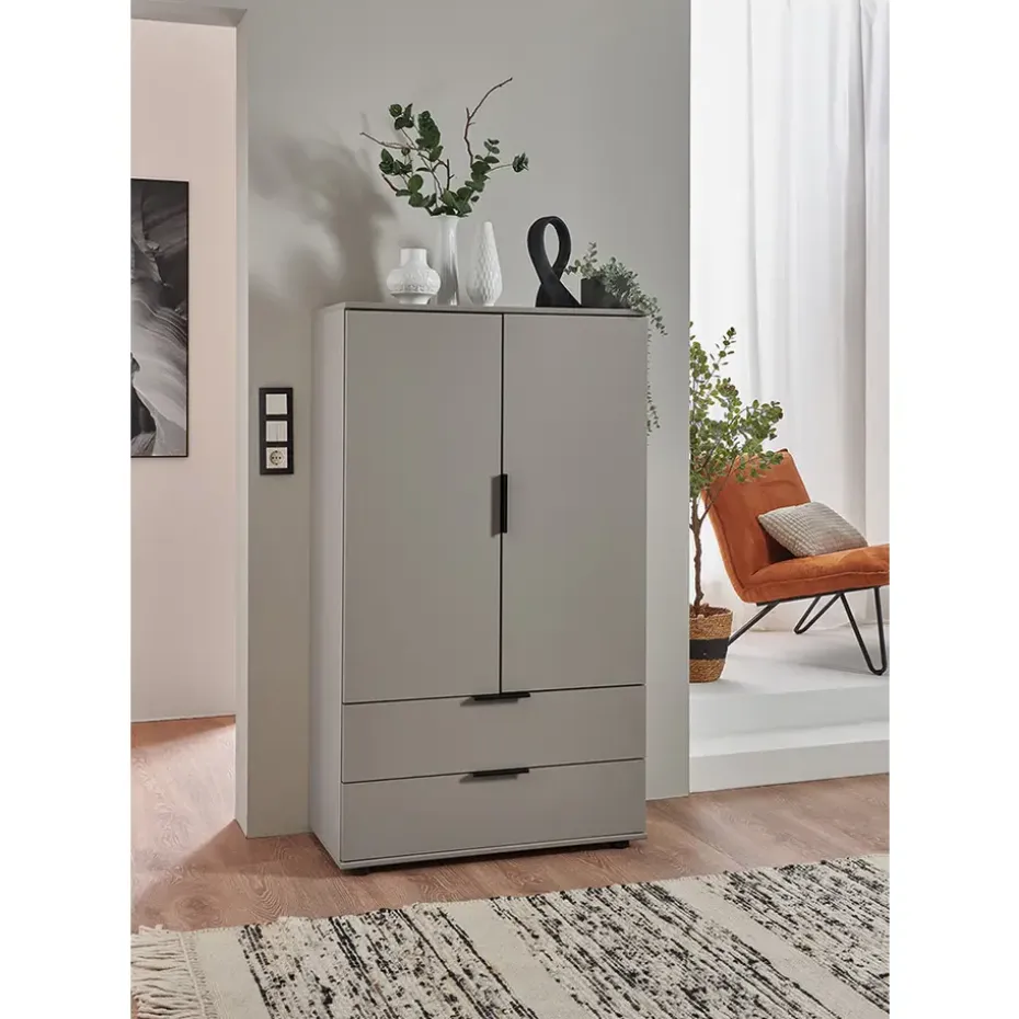 Kast Lucca 2-deurs - greige - 140x81x40 cm