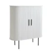 Kast Metaal Eikenhout Wit - 100x40x118cm - Nola