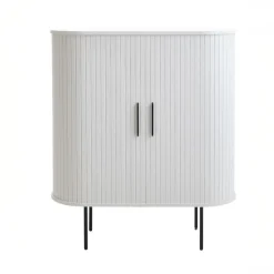 Kast Metaal Eikenhout Wit - 100x40x118cm - Nola