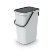 Keden GFT aanrecht afvalbak - creme wit - 12L - 20 x 26 x 37 cm