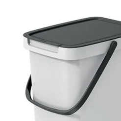 Keden GFT aanrecht afvalbak - creme wit - 12L - 20 x 26 x 37 cm