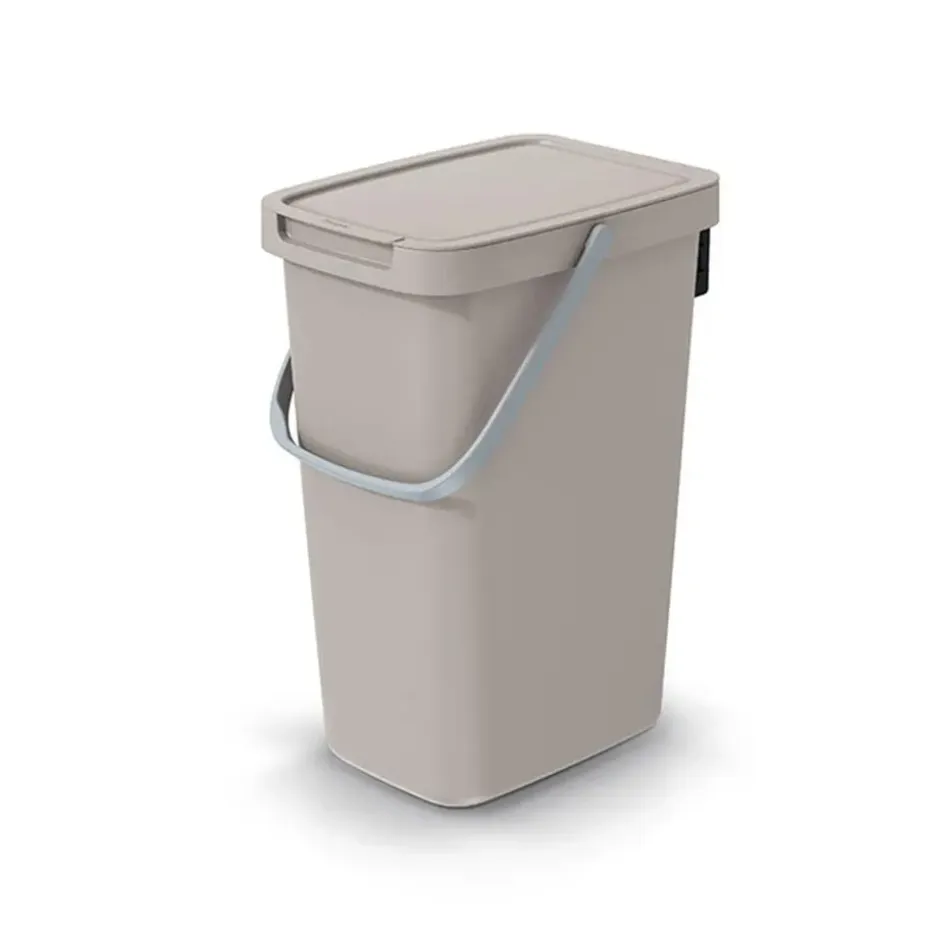 Keden keuken afvalbak - beige - 25L - 26 x 29 x 48 cm