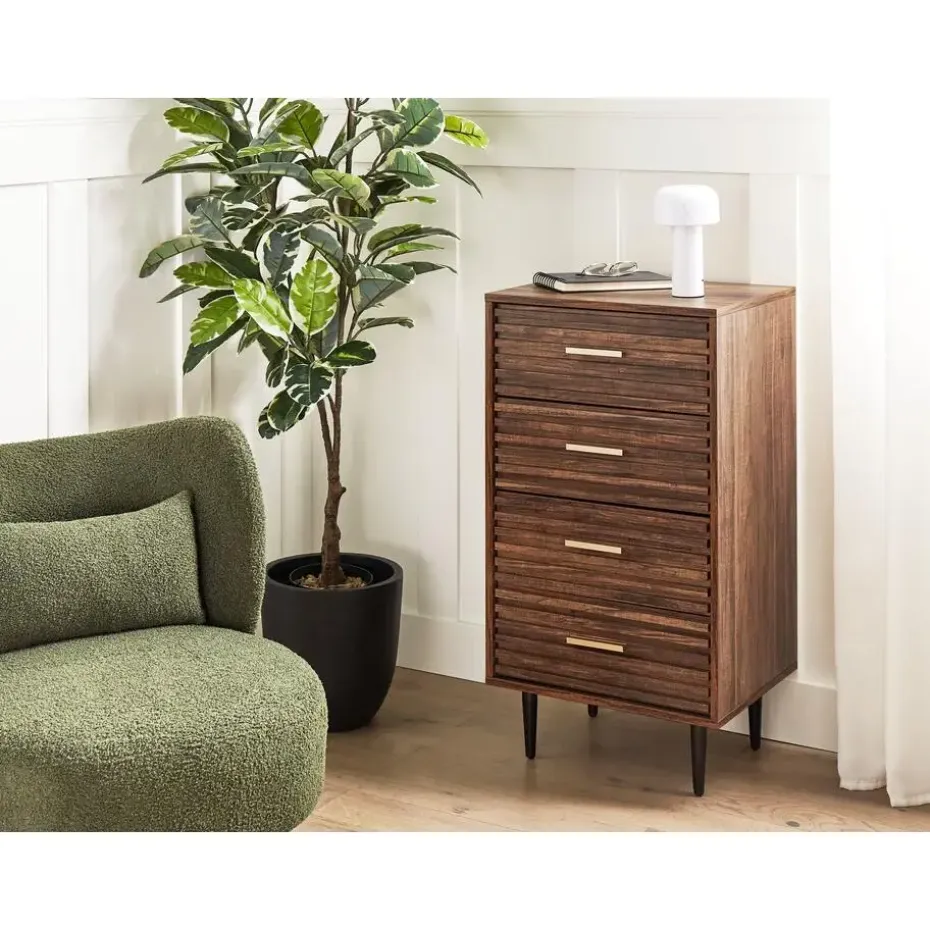 KEITH - Ladekast - Donkerhout - MDF