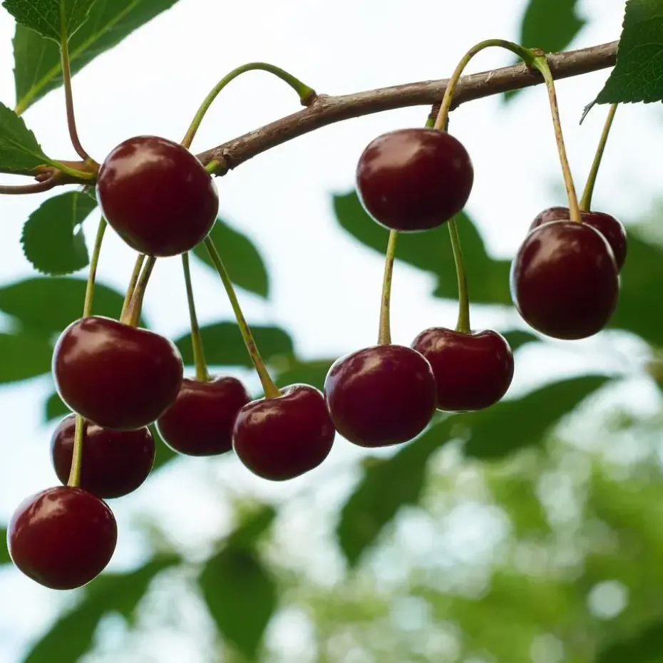 Kersenboom - Prunus avium - Zoete kers - Hoogte 90-110cm - ⌀23cm