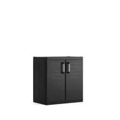 Keter Detroit XL lage Kast - 2 planken - 89x54x93cm - Zwart