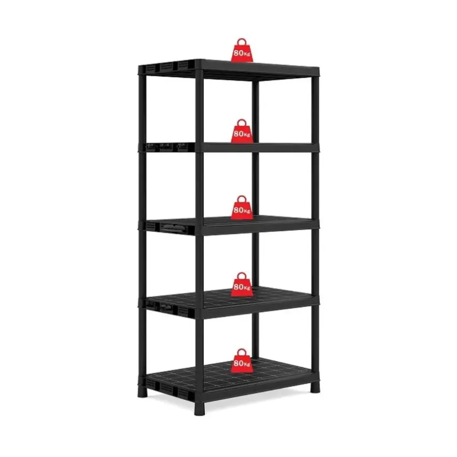 Keter Kunststof Stellingkast extra breed - 90x60x187cm - zwart