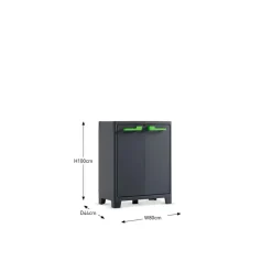 Keter Moby lage kast - 2 planken - 80x44x100 cm - Antraciet