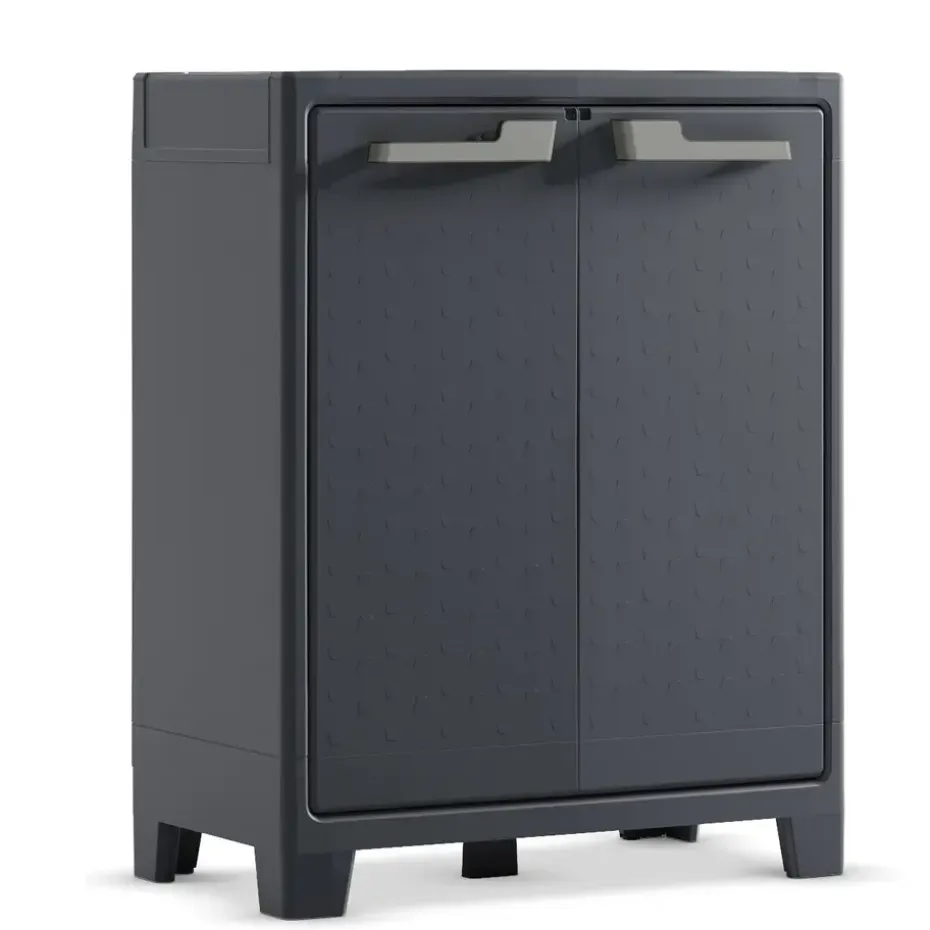 Keter Moby lage kast - 2 planken - 80x44x100 cm - Antraciet