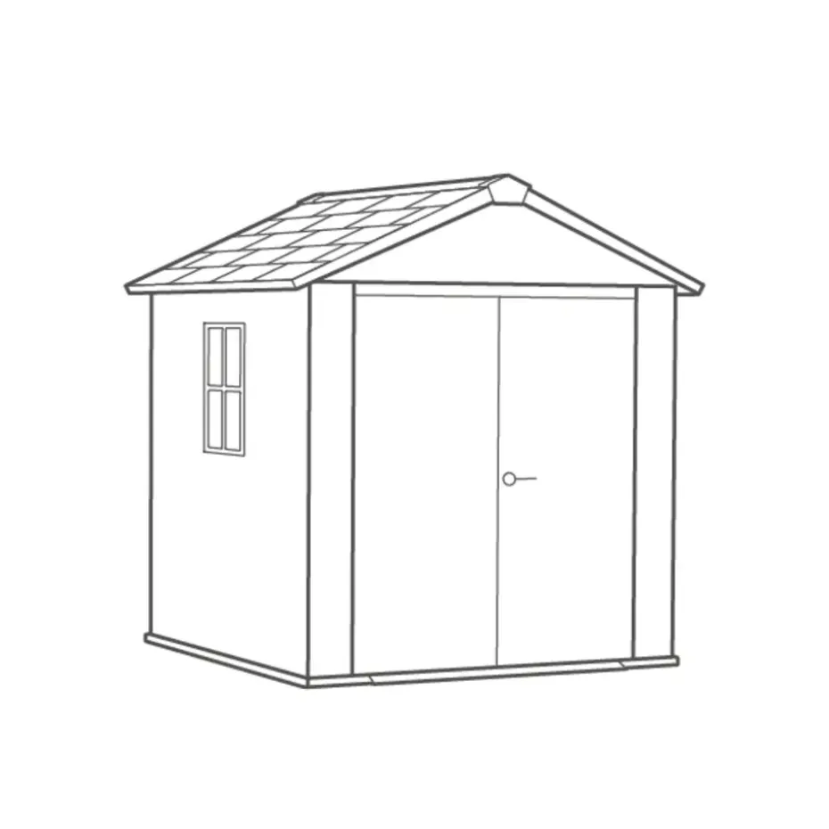 Keter Newton 757 Tuinhuis - 223,8x230x246cm - Grijs