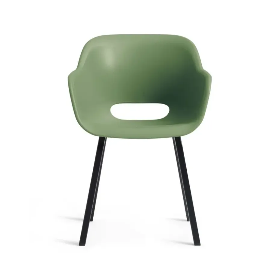 Keter Noa Tuinstoel - 2 stuks - 55x56.5x80cm - metalen onderstel - Olijfgroen
