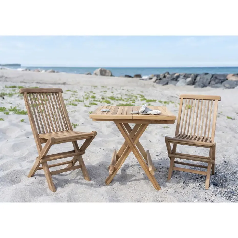 Kinderstoel Naturel Teakhout - Zithoogte 33cm - Toledo - Set van 2