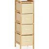 Kipit Badkamerkastje - 4x manden - 29 x 28 x 89 cm - Dennenhout