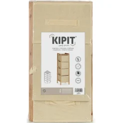 Kipit Badkamerkastje - 4x manden - 29 x 28 x 89 cm - Dennenhout