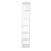 Kipit Kledingkast organizer - 6 vaks - wit - 25 x 25 x 138 cm