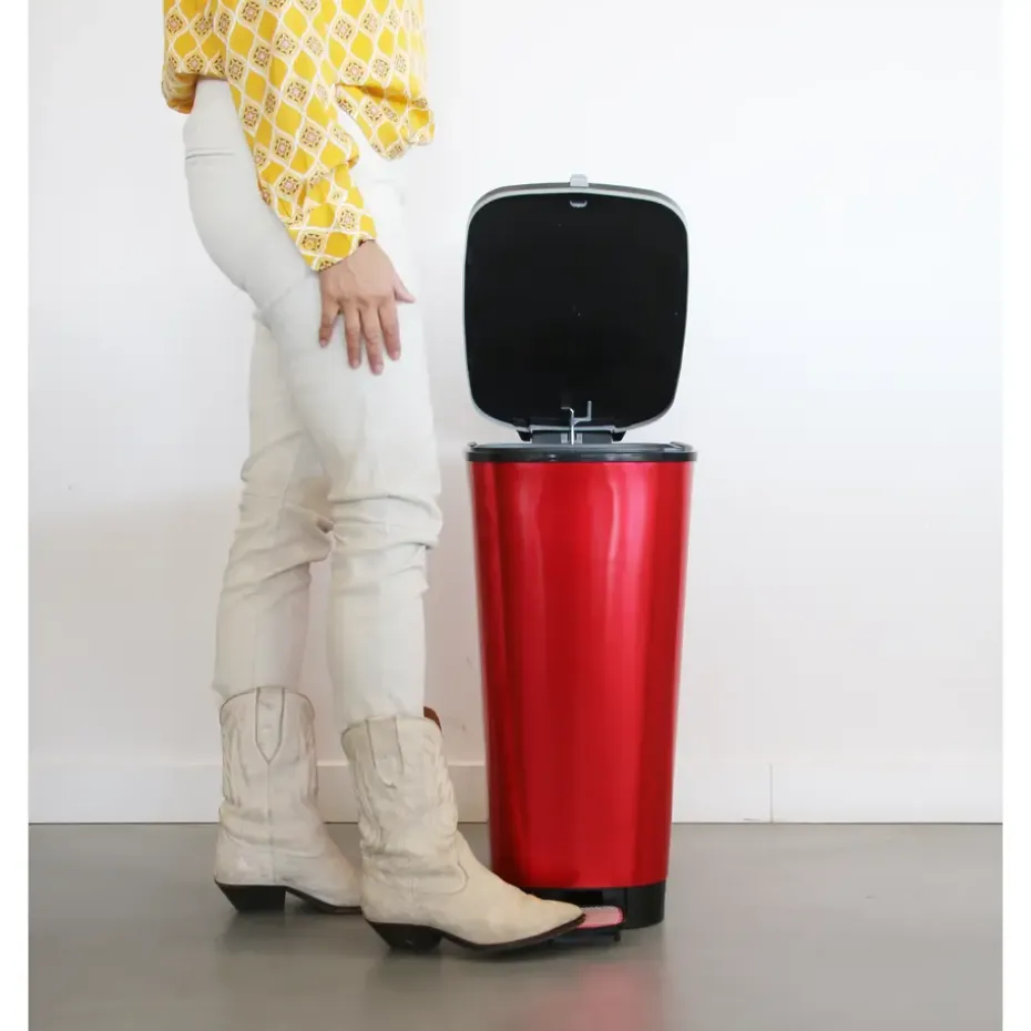 Kis Chic Bin Pedaalemmer - 50L - rood