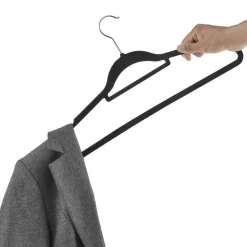 Kledinghangers - antislip - 20 stuks - zwart