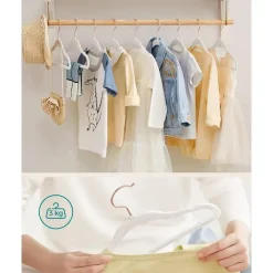 Kledinghangers voor Kinderen - Set van 50 - Fluweel - Anti-Slip - Wit