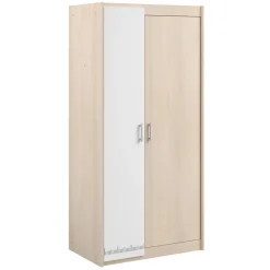 Kledingkast Charly 2-deurs - acaciakleur - 180x85x52 cm