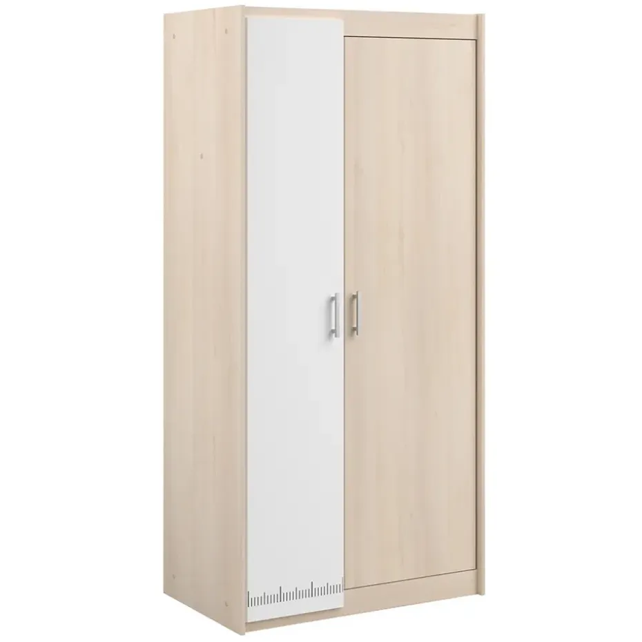 Kledingkast Charly 2-deurs - acaciakleur - 180x85x52 cm