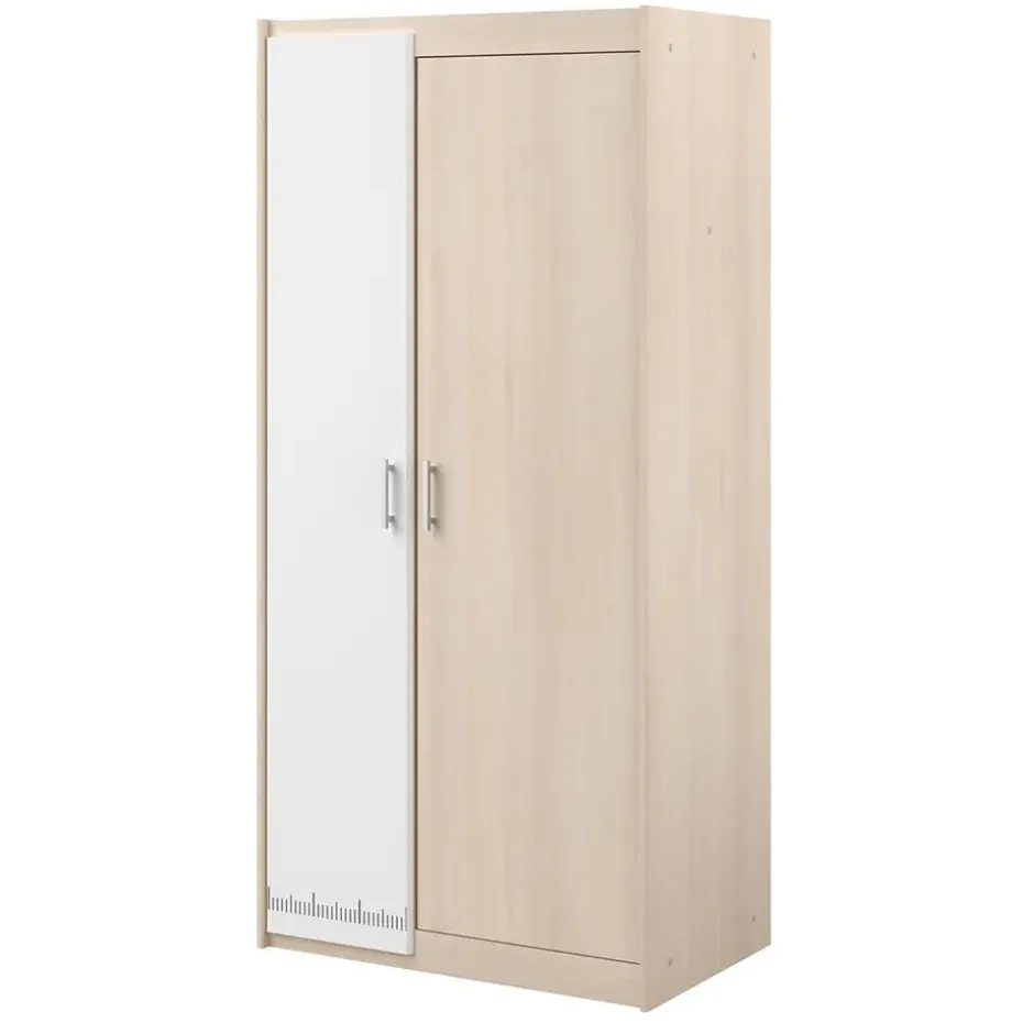 Kledingkast Charly 2-deurs - acaciakleur - 180x85x52 cm