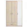 Kledingkast Charly 3-deurs - acaciakleur - 180x112x52 cm