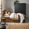 Kledingkast Madeira 2-deurs - zwart - 199x102x58 cm