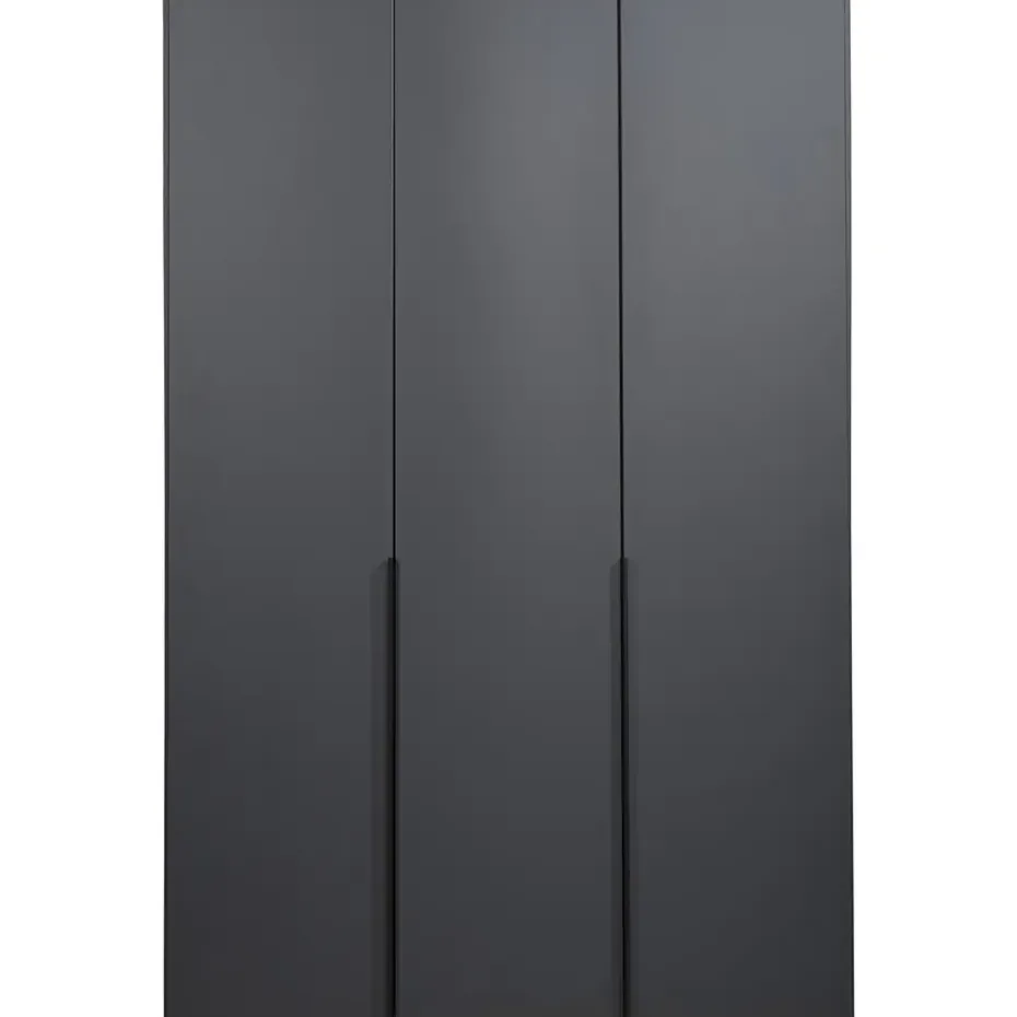 Kledingkast Milaan 3-deurs- grafiet - 208x135x58 cm