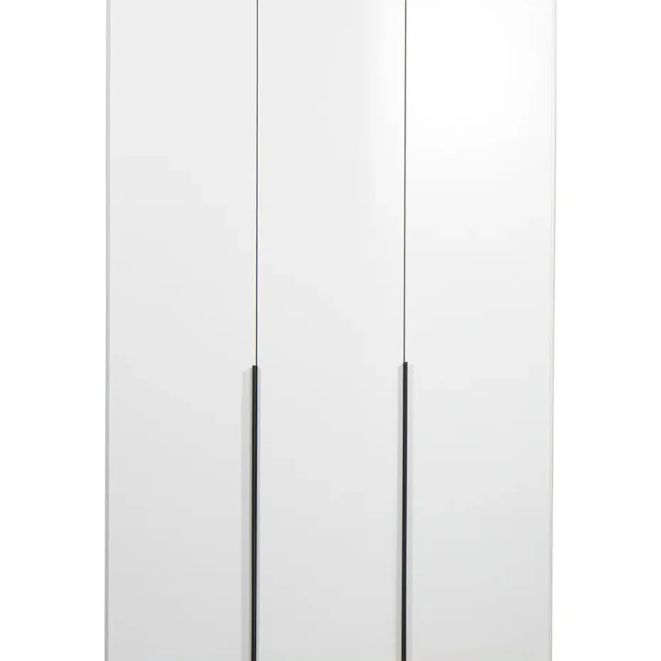 Kledingkast Milaan 3-deurs- wit - 208x135x58 cm