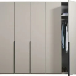 Kledingkast Milaan 5-deurs - greige - 236x225x58 cm
