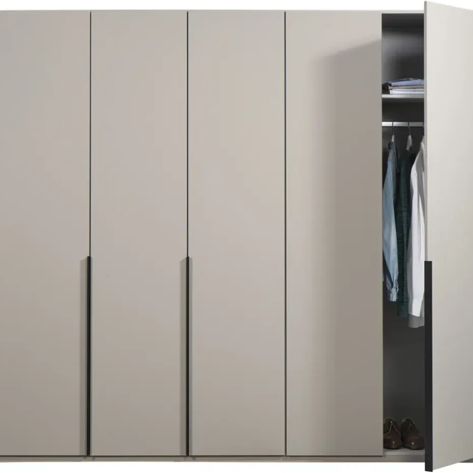 Kledingkast Milaan 5-deurs - greige - 236x225x58 cm