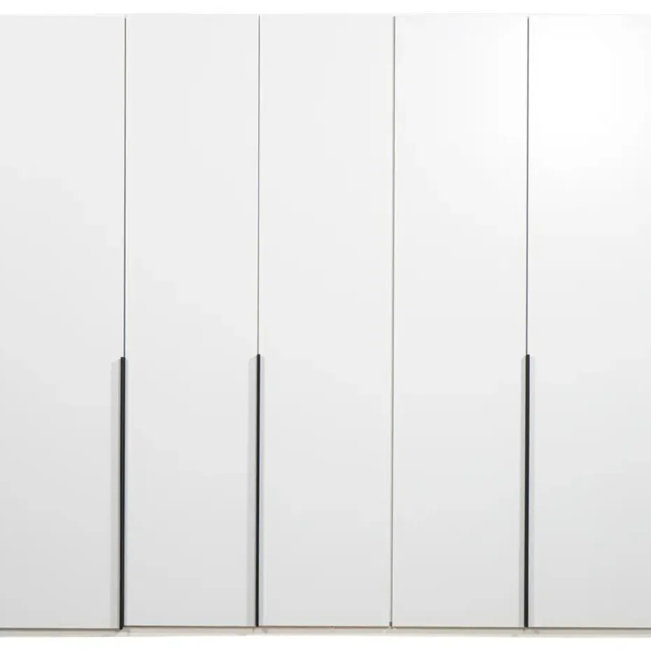 Kledingkast Milaan 5-deurs - wit - 208x225x58 cm