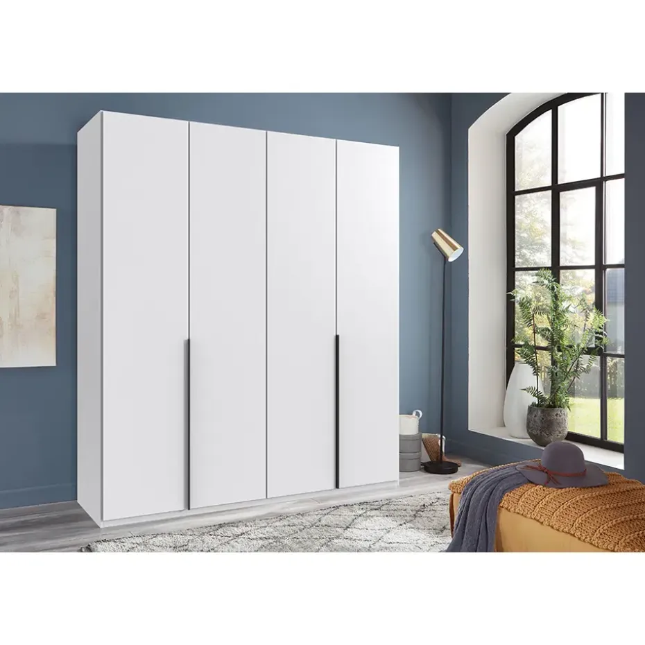Kledingkast Milaan 4-deurs - wit - 236x180x58 cm
